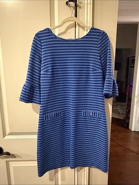 Lilly Pulitzer Blue and Light Blue Striped Mini Dress